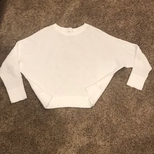 Prologue crop sweater, white, size XL